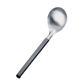 Endo Shoji QTL6301 TKG Ceramic Spoon, Commercial Use, Formal, Solid, Main Body: 18-8 Stainless Steel, Handle: Pakkawood, Made in Japan