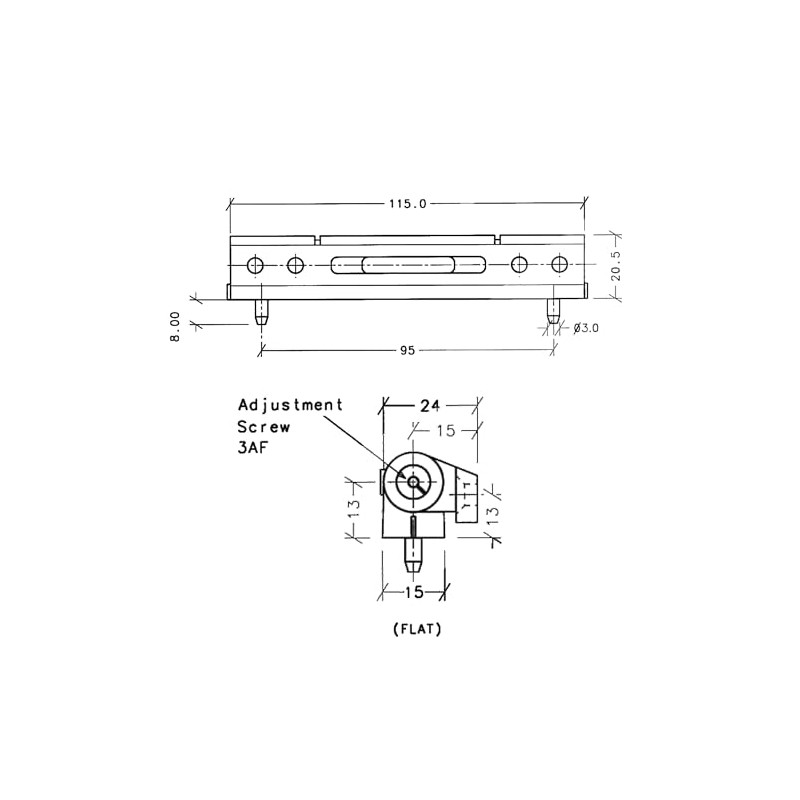 Brown UPVC Door Adjustable Butt Hinge Flat 115mm 0° Degrees