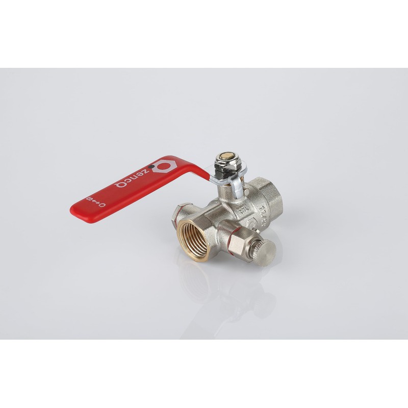 zencQ Ball Valve with Drain 1/2 Inch FF