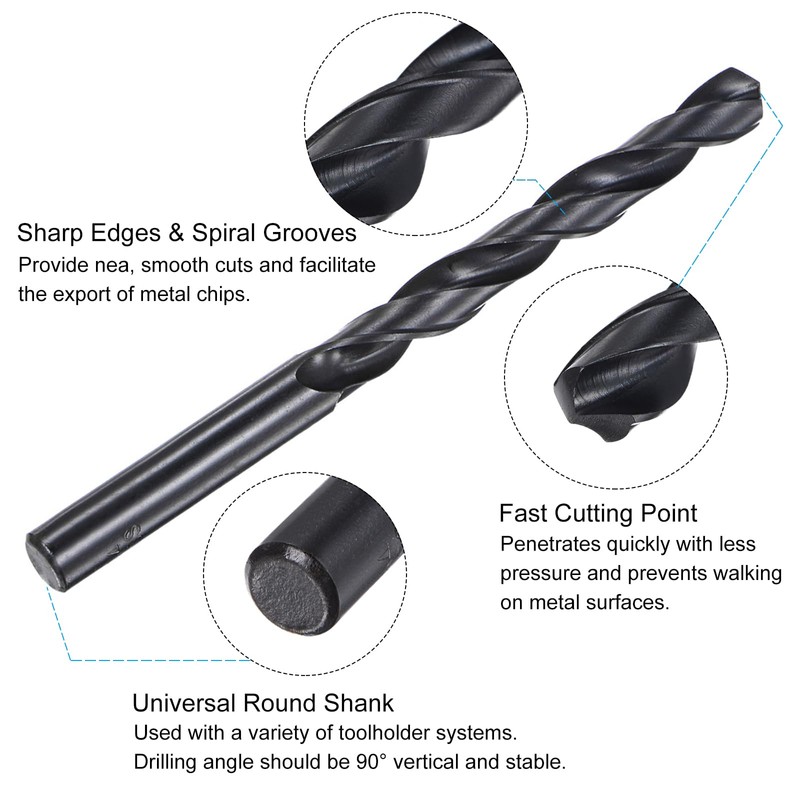 sourcing map Tap and Drill Bit Set, 7/16-14 UNC Thread