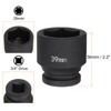 sourcing map 6-Point Impact Socket 3/4" Drive 39mm Metric 40Cr
