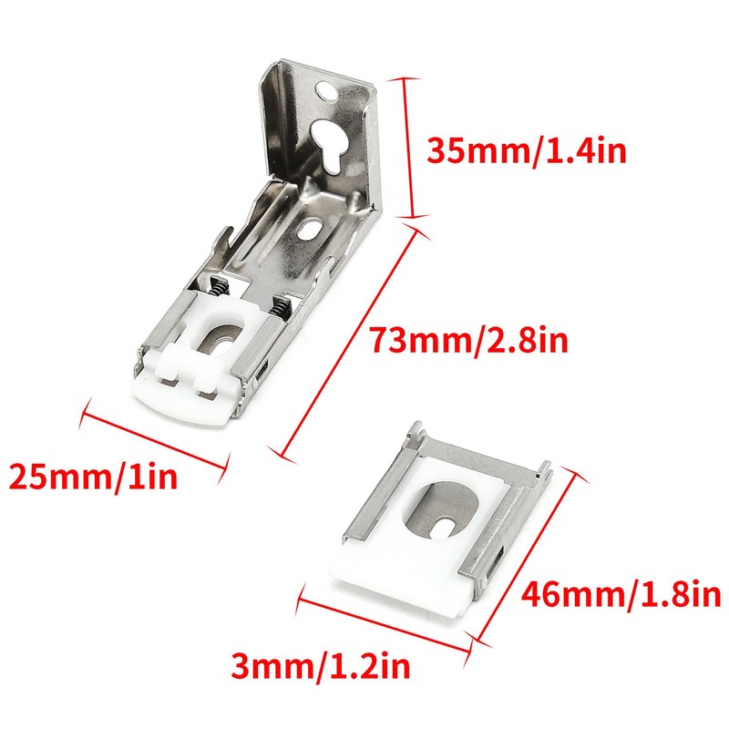 Surf turtle Mountings Brackets for Vertical Blinds 2 Sets Zebra