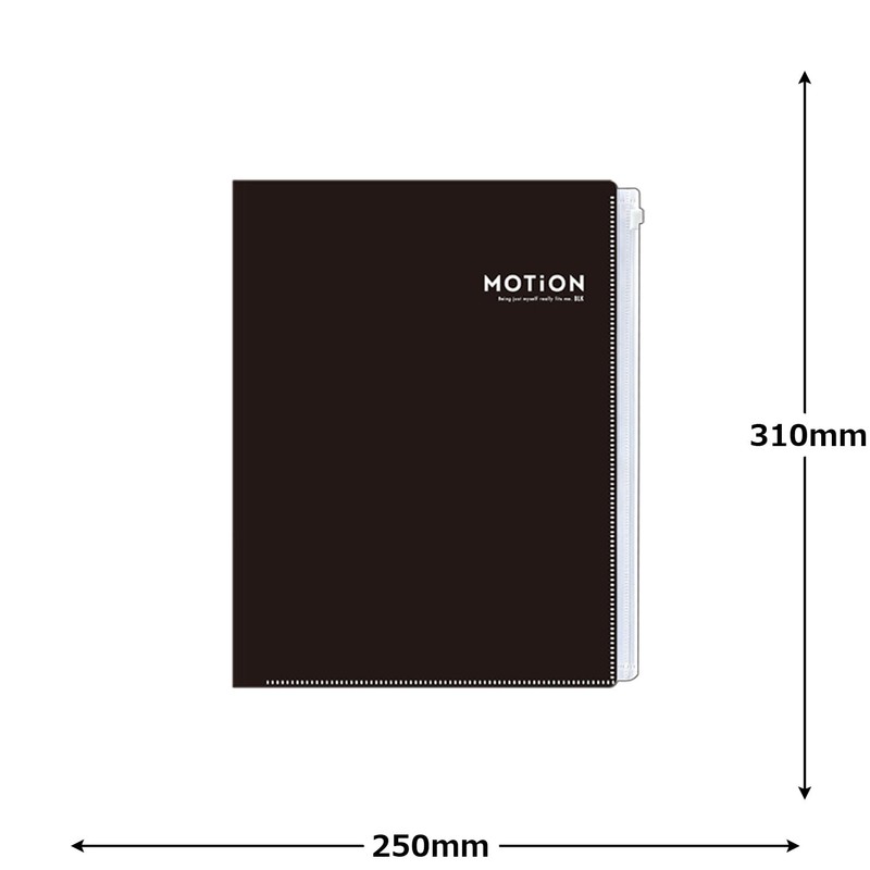 Camio Japan 229983 Clear File with Zipper, 6-P Clear File,