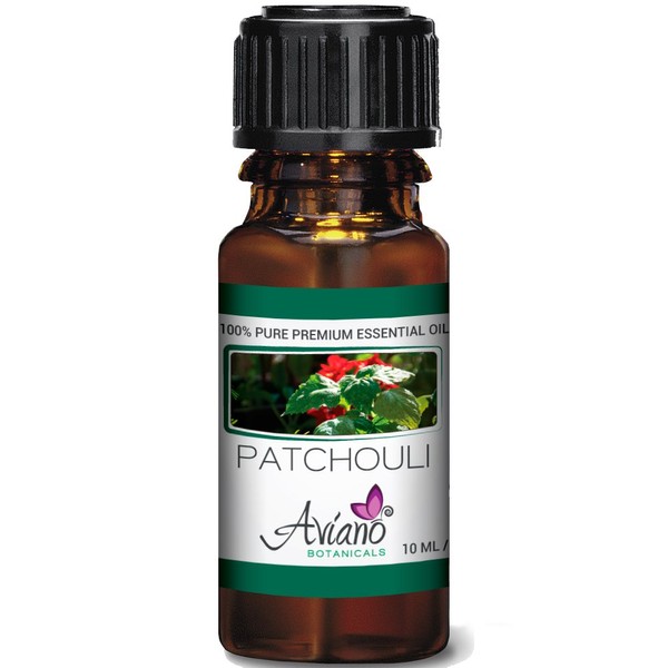 Patchouli Essential Oil - 100% Pure Blue Diamond Therapeutic Grade by Aviano Botanicals (10 ml)