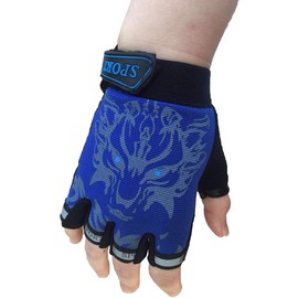 Children's Cycling Gloves Bike Fingerless Glove for Boys and Girls Cycling Gloves Finger Gloves for Sports Mountain Biking Climbing Skating Road Bike Black