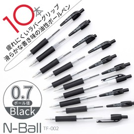 NCA International Permanent Ball Point Pens, 0.7mm, 10 Pens, Value Boxed, TF-002BK-10, Black