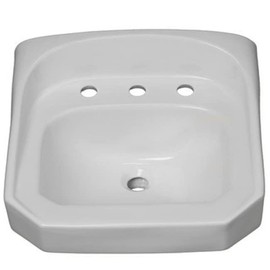 PROFLO PF5514WH PROFLO PF5514 20-5/8" Rectangular Vitreous China Wall Mounted Bathroom Sink with Overflow and 3 Faucet Holes at 4" Centers