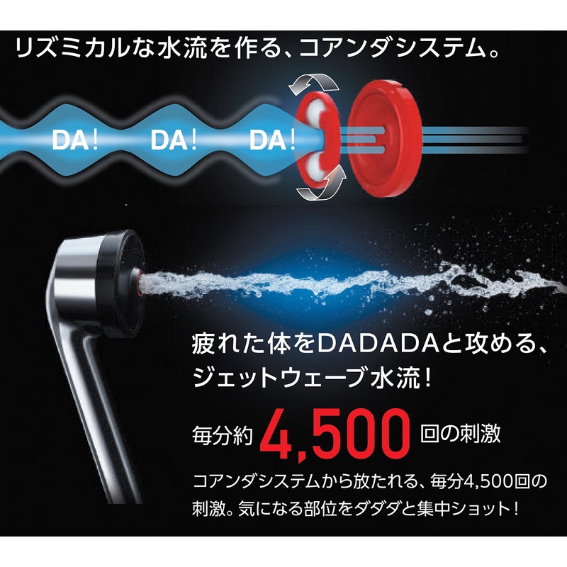 SANEI ABIRU DADADA Shower Head White Dadada Jet Wave Water