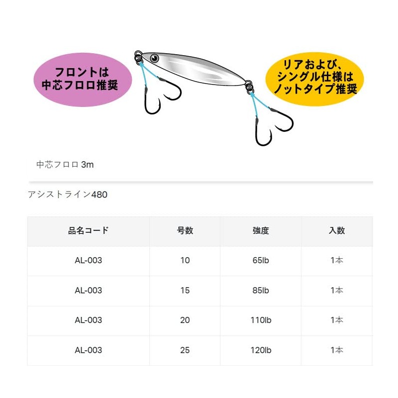 Gamakatsu Assist Line 480 (Medium Core Fluoro) 9.8 ft (3