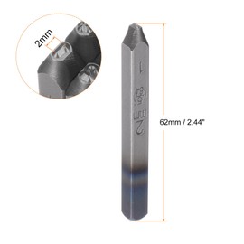 sourcing map 9pcs Number Stamp Set 5/64" 2mm High Tool Steel 0-9 Punch Press Tools Metal Stamps Set Hammer Hand Punch for Metal Plastic Wood Leather Brass Stamping