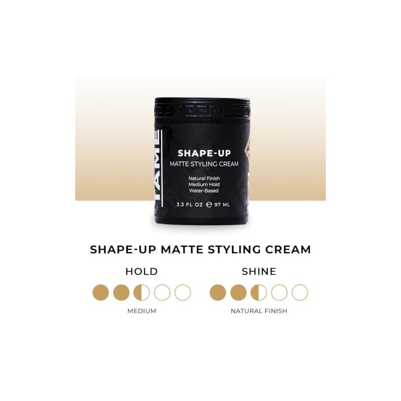 Mane Tame Professional Men's Grooming Melena Tame Crema Mate Modelada