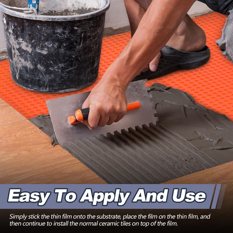 Drydiet 54 Sqft Uncoupling Membrane for Tile 1/8''(3mm) Thick Waterproofing