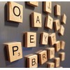 40 Handmade Wooden Alphabet Letter Fridge Magnets - Strong Magnets