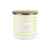 Purely Home Yellow Polka Dots Spots Tea Canister - White