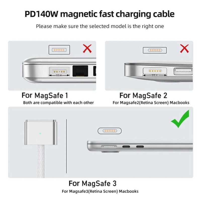 Macbook USB C to Magsafe 3 Charging Cable Wire 6