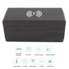 Bluetooth Speaker Digital Wooden Alarm Clock Wireless Charging 15W Dual