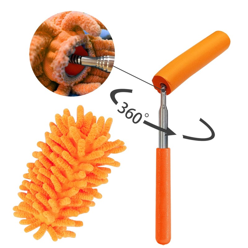 Microfiber Duster for Cleaning, Dusters with Telescoping Extension Pole, Extendable
