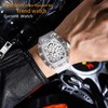 Gosasa Fashion Watches for Men Hollowed Men Watch Tonneau Transparent