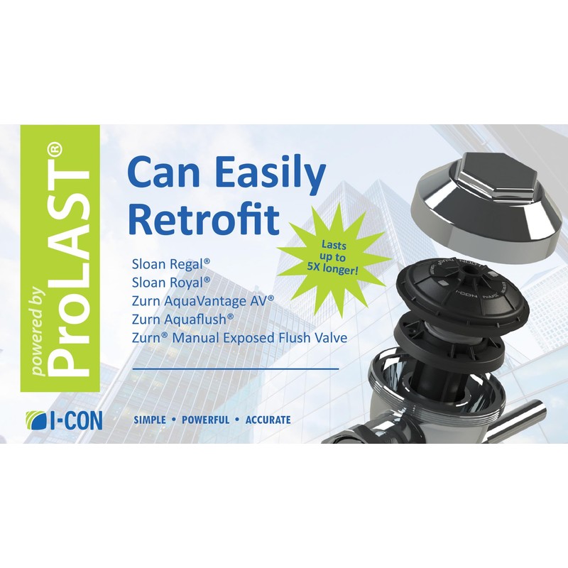 I-CON ProLAST® Manual Flush Valve Retrofit Kit -Eliminates Diaphragm- (3.5