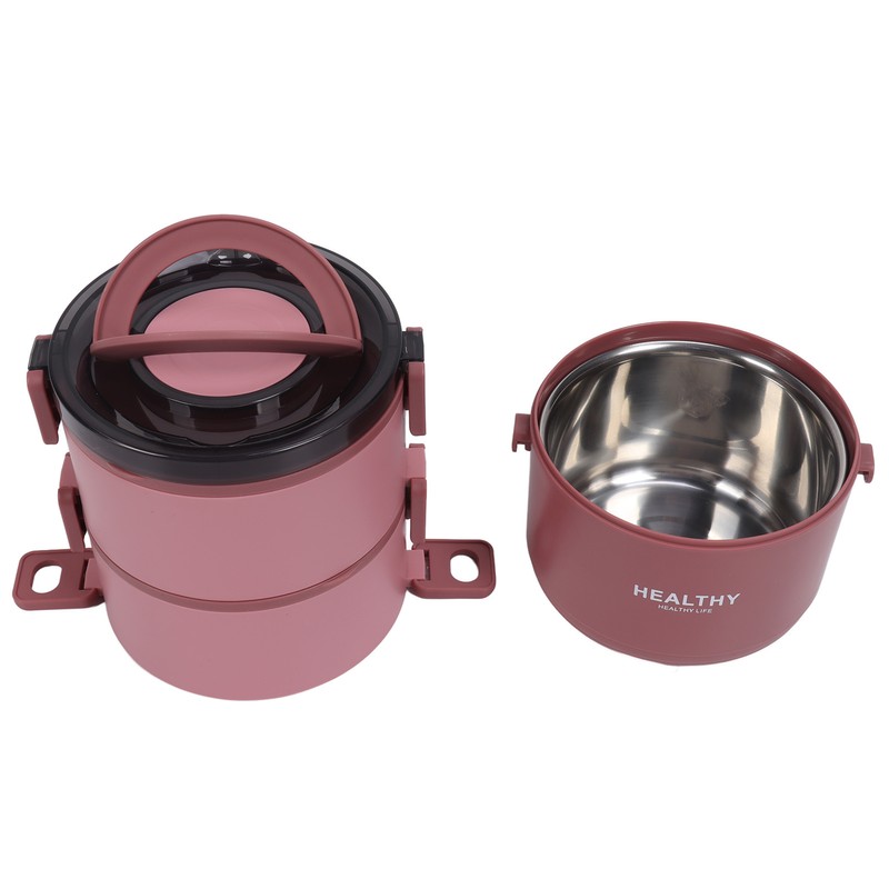 Thermal Lunch Box 2200ml Three Layer Detachable Compartment Design Portable