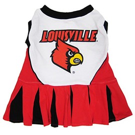 Pets First Collegiate Louisville Cardinals Dog Cheerleader Dress, X-Small