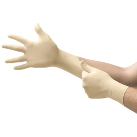 Ansell MicroFlex 63-864 Disposable Latex Gloves with Textured Fingertips, Powder-Free and Food Certified, Multipurpose Professional Gloves, Industrial Safety, White, Size 6½ - 7 (S), 100 Gloves