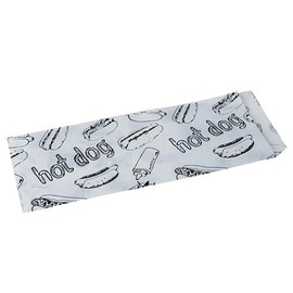 PAPSTAR Pack of 1000 Hot Dog Bags (White with Inscription / 21 x 8.5 cm)