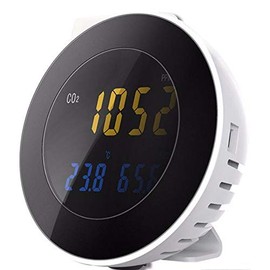 Seben HT-501 CO2 Meter for Room Air with Alarm Function, Detector, Temperature and Humidity Display, Measuring Range 0 to 9999 ppm