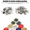100 Sets Blank Button Making Accessories, Round Badges, Button Parts,