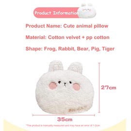 Mislaxy Cute Plush Cushion, Sofa Cushion, Cuddly Toy, Kawaii Soft Sofa Decoration, Gifts for Birthday, Christmas, 35 x 27 cm (Rabbit)
