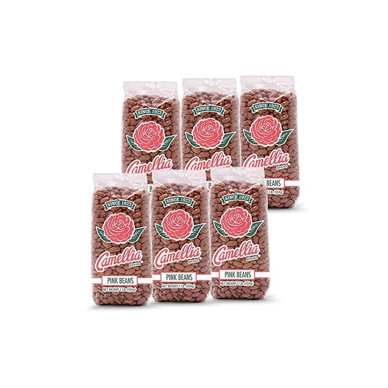 Camellia Brand Dried Pink Beans, 1 Pound (Pack of 6)