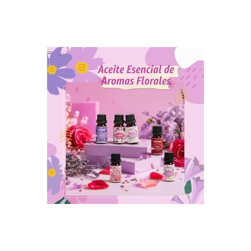 SALKING Set de Aceites Esenciales Florales, 6 x 10 ml