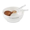Mud Pie FLUTED LARGE SALAD BOWL SET, 5" Height x
