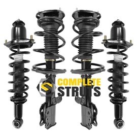 COMPLETESTRUTS - Front & Rear Complete Strut Assemblies with Coil Springs Replacement for 2003-2008 Toyota Corolla FWD - Set of 4