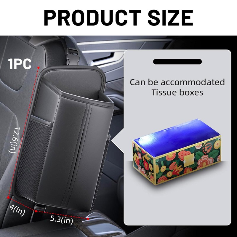 TESGADGETS Tissue Box Holder for Front Seat, Headrest Organiser with