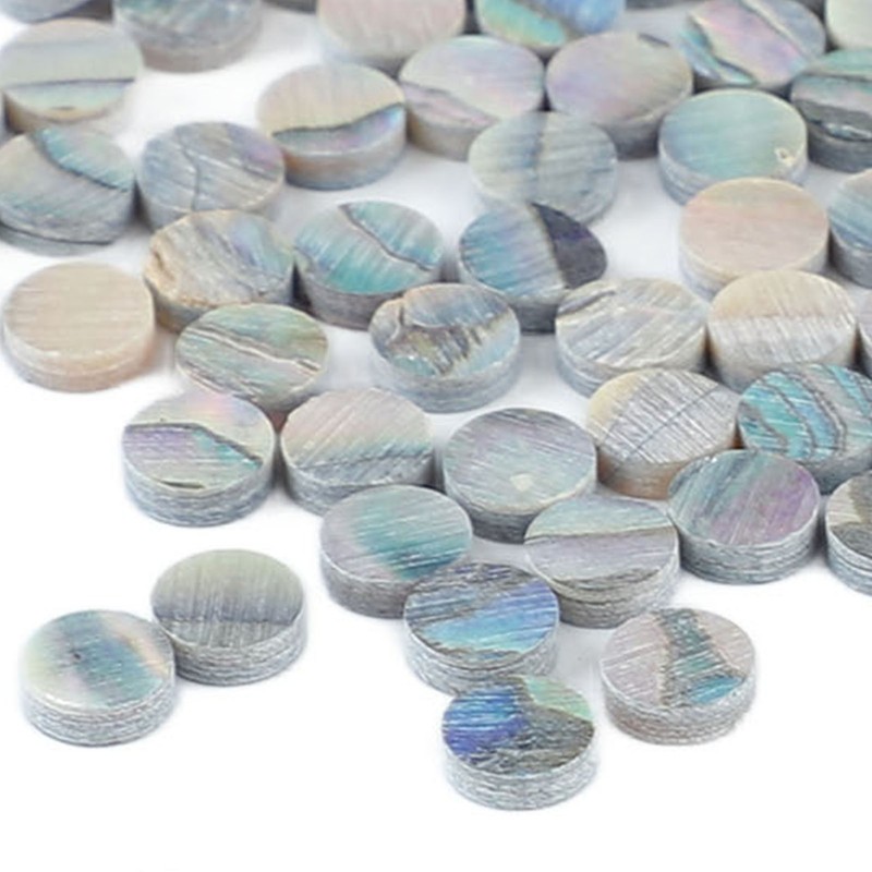 100Pcs Fretboard Dots Natural Abalone Shell Bright Color Round Guitar