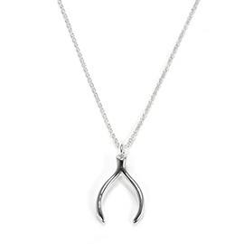 jewellerybox Sterling Silver Wishbone Pendant - 22 Inches