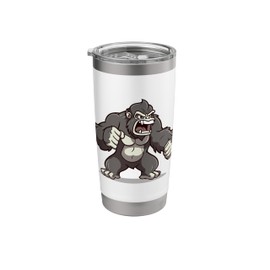 Angry Gorilla Cool Gorilla Gorilla Mode Preworkout Monkey Stainless Steel Insulated Tumbler