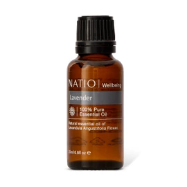 Natio Australia Wellbeing Pure Essential Oil - Lavender 25ml - Calming 100% Pure & Natural Lavender Essential Oil - Relax & Balance the Mind, Heal the Body & Soothe the Soul - Made in Australia