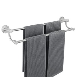 Alise Double Towel Bars,24 Inch Towel Rack for Bathroom, Wall Mount Towel Holder, Quick Drying Towel Hanger SUS304 Stainless Steel Towel Rail, Brushed Nickel, GOY4600-LS