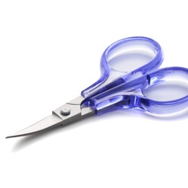 Beaditive (ベディティブ) 細部クラフトハサミコンパクトセット（2個）台湾製 曲り刃はさみとストレート刃はさみ、、シャープ、コンパクト | 裁縫、刺繍、ペーパーカット、工芸 | ステンレススチール | 保護カバー