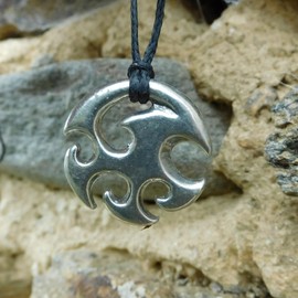 Handcrafted Tribal Koru Pendant, Koru Spiral, Represents New Beginnings and Harmonious Growth, Surf-inspired Jewellery. Made by William Sturt