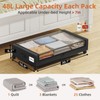 Somdot Under Bed Storage with Wheels, 2 Pack Under Bed