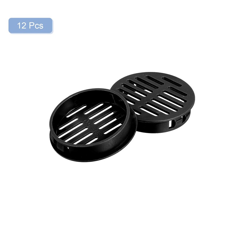 sourcing map 12Pcs 50mm/1.97" Circular Soffit Air Vents, Plastic Soffit