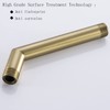 SEABEFORE 6" shower arm Gold shower head extension with matching