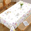 Arquiel Spring Summer Tablecloth Waterproof, Wild Flowers Butterfly Table Cloth