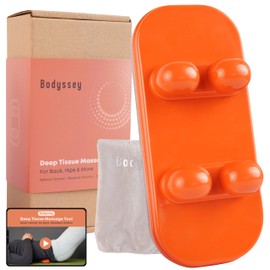 Bodyssey 4-Point Acupressure Massager – Manual Deep Tissue Massage Tool for Back, Neck & Muscle Relief, Trigger-Point Therapy, Yoga & Gym Recovery, Wellness Gift for Men & Women