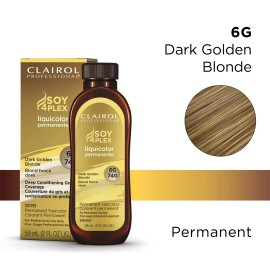 Clairol SOY4PLEX Liquicolor 6G 74G Dark Golden Blonde Bulk Lot 24 Pack 2oz NEW