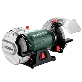 Metabo 6-Inch Heavy Duty Bench Grinder, 3,600 RPM, 3.6 Amps, LED Light, Adjustable Eye Shield and Spark Deflector, DS 150 Plus, 604160420