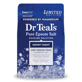 Dr. Teal's 닥터 틸의 엡섬 솔트 마그네슘 소크, 눈 오는 밤, 3파운드 [48 Ounce (Pack of 2)] Dr. Teal's Epsom Salt Magnesium Soak, Snowy Night, 3 Pounds [48 Ounce (Pack of 2)]